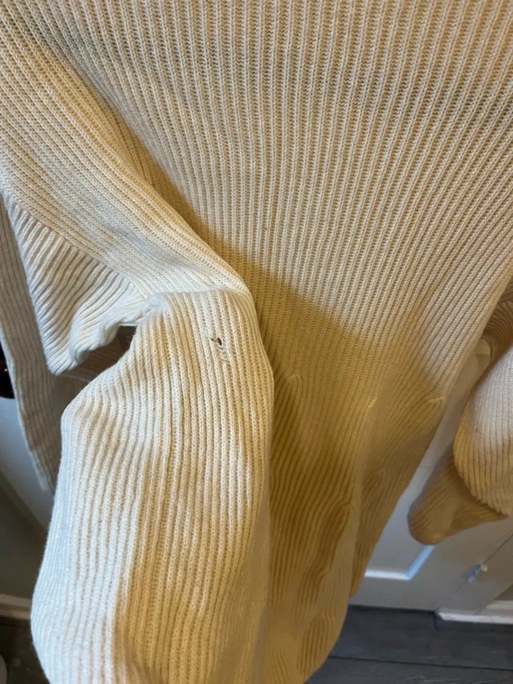Vintage Made in Italy 100% Wool Knot Sweater Cream Large - XL